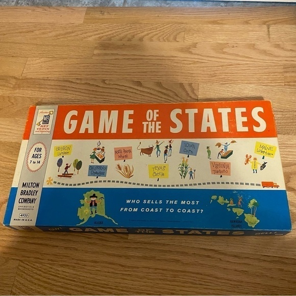 Vintage Game of the States Milton Bradley Educational Learning Board Game 1960 - Picture 2 of 8